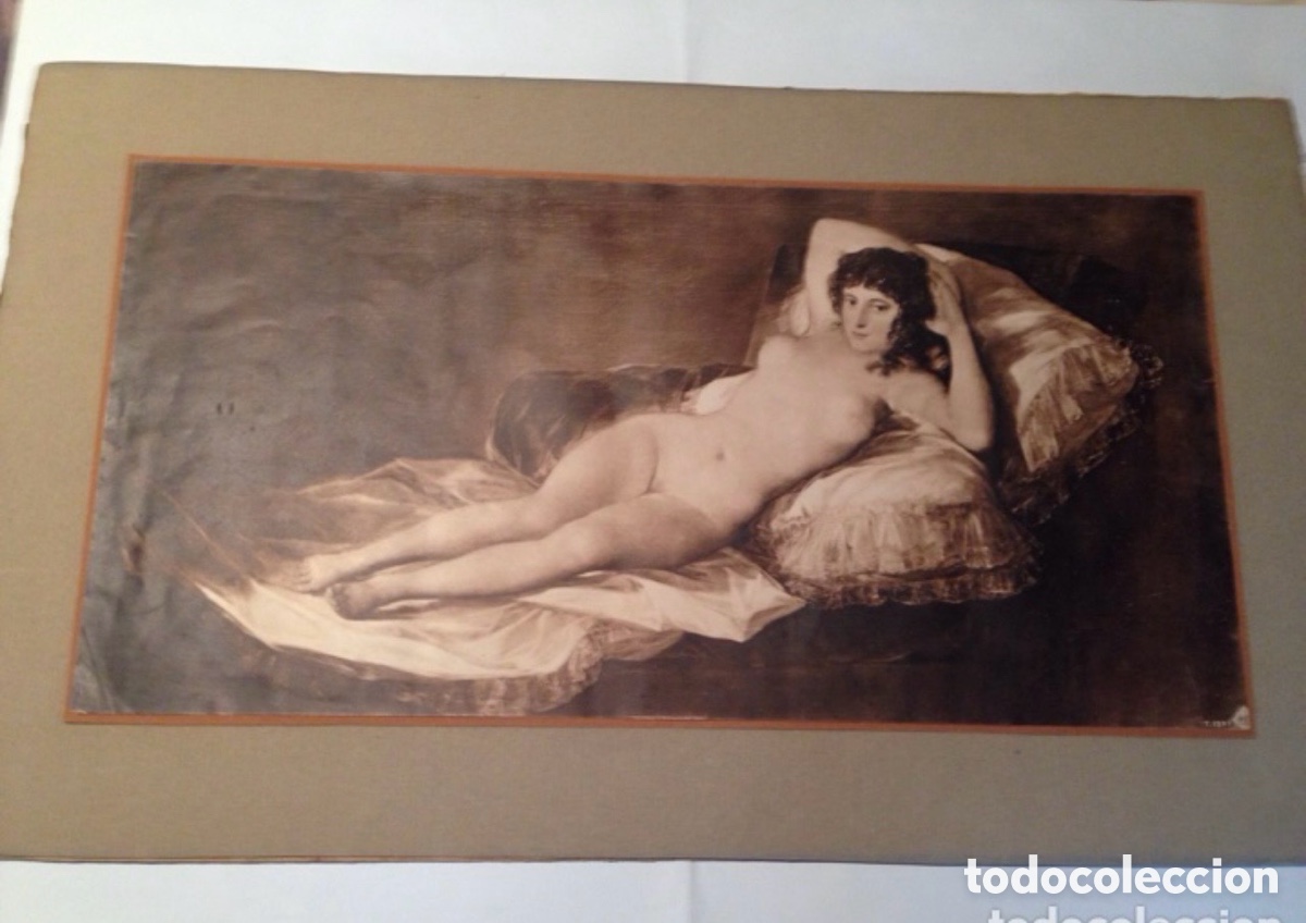 Art: Bonita Litografia/poster de la MAJA DESNUDA de GOYA. A&ntilde;os 1950. Env&iacute;o certificado 7&euro;