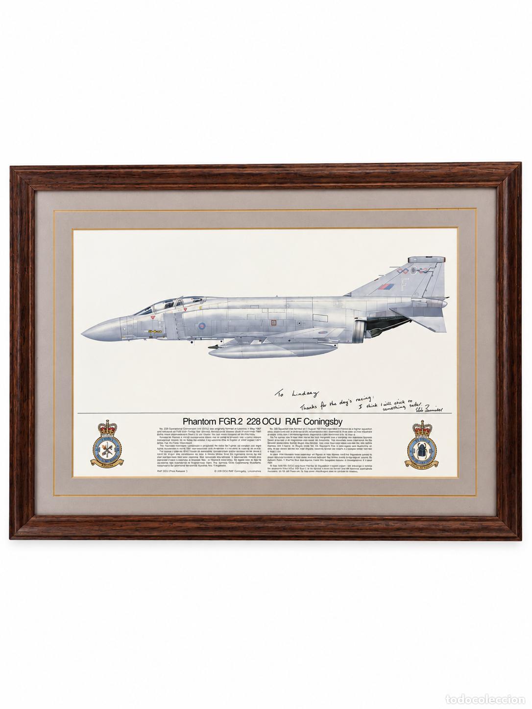Kunst: L&aacute;mina del Squadron Prits, Phantom FGR.2, 228 OCU, Raf - Dedicatoria del Comandante Bob Bannister