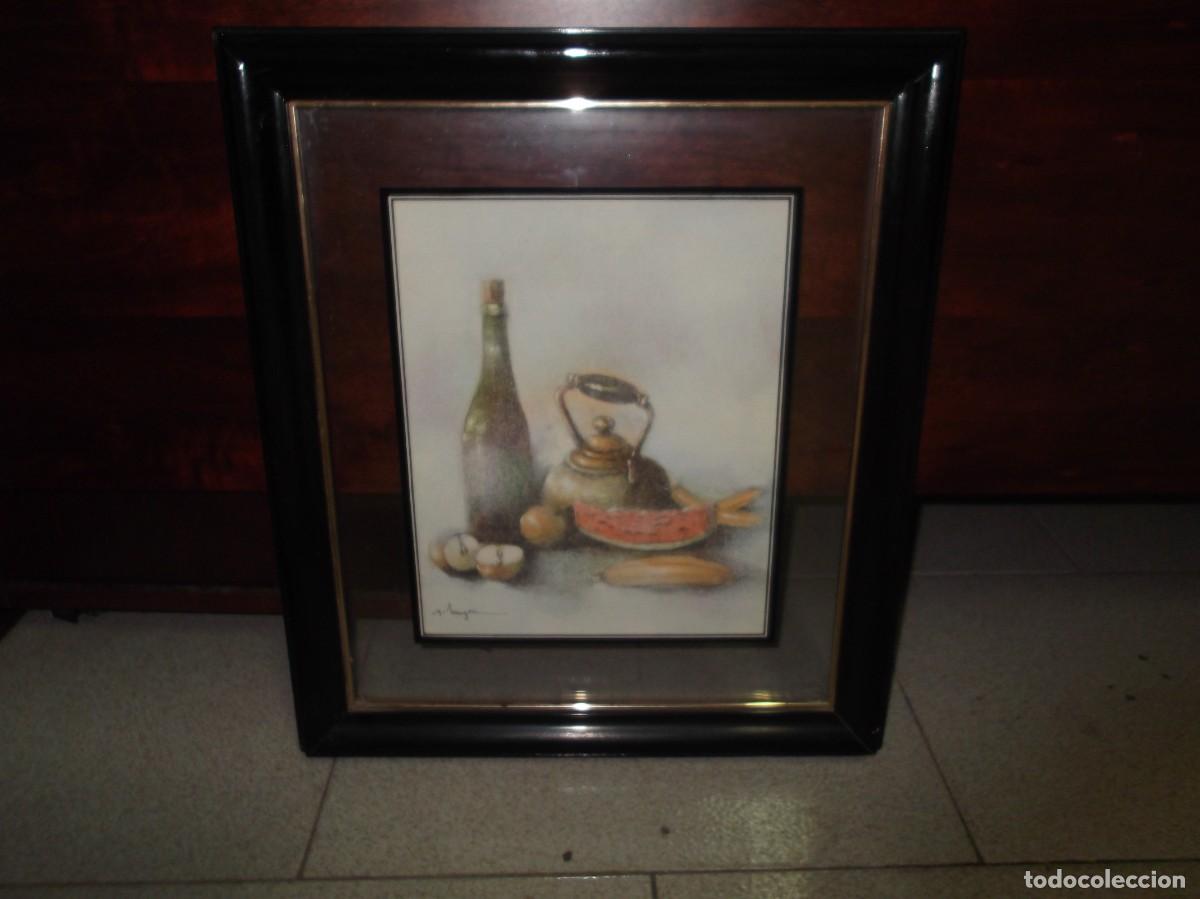 Arte: Cuadro l&aacute;mina decorativa de un bodeg&oacute;n.Maugeri
