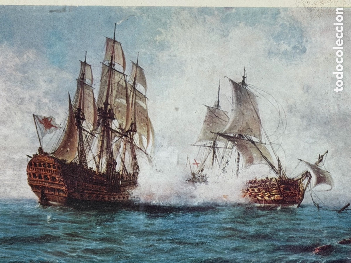 Arte: L&aacute;mina Batalla de Barcos enmarcada - Foto 4