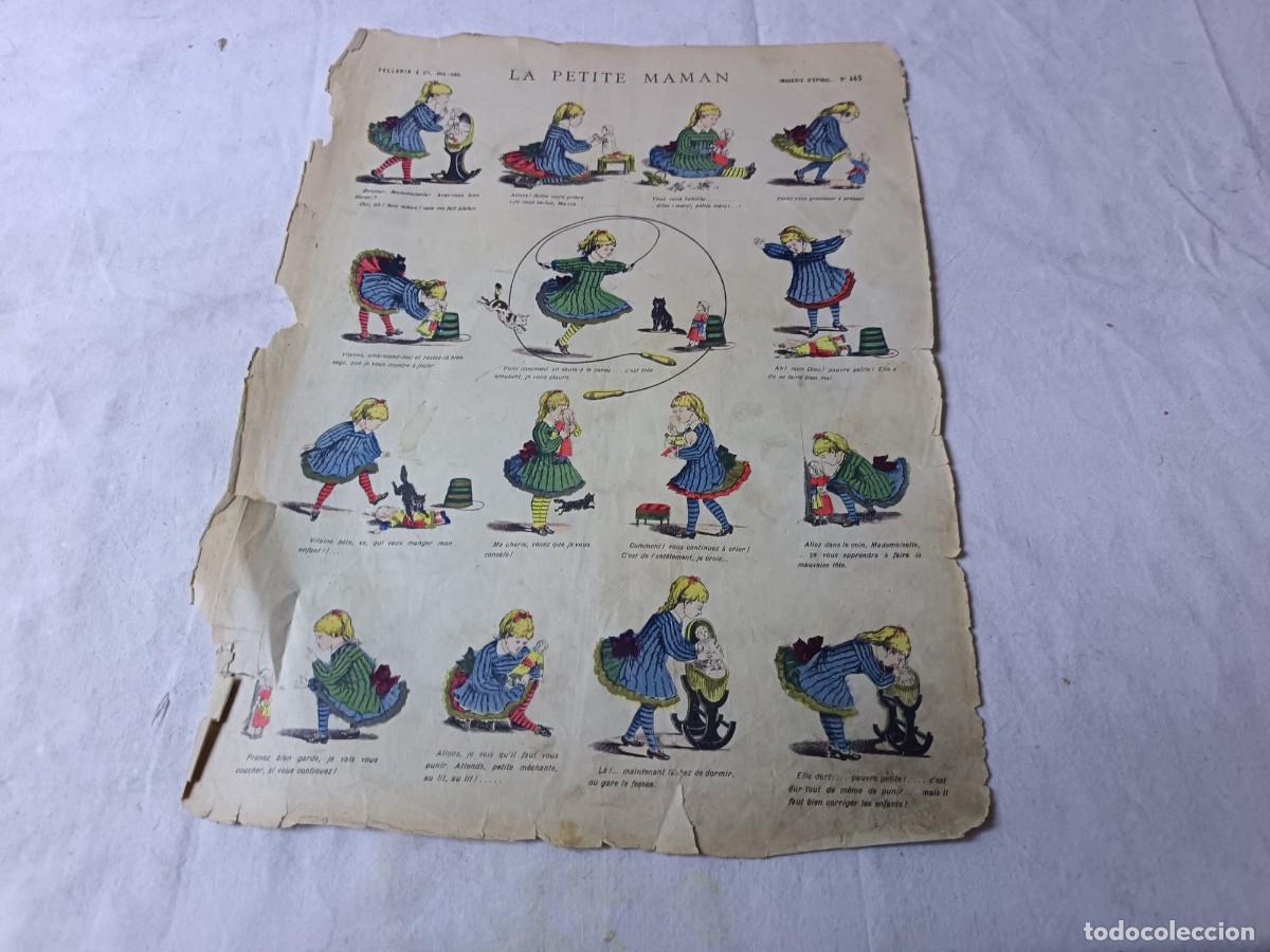 Arte: Raro, S. XIX, Auca, Pliego de Cordel o L&aacute;mina Antigua, La Petite Maman, Francia, grande