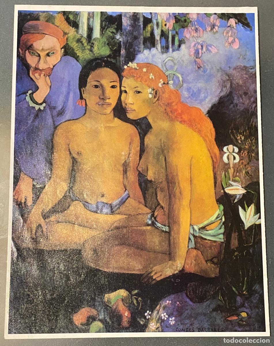 Arte: L&aacute;mina enmarcable, reproducci&oacute;n de obra de arte de Paul Gauguin. Tama&ntilde;o A4 enmarcable. Nueva.