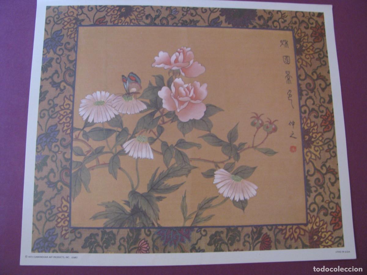 Arte: LAMINA DE CUNNINGHAM ART PRODUCTS, INC 1973. PINTURA ARTISTICA CHINA. 24X20 CM