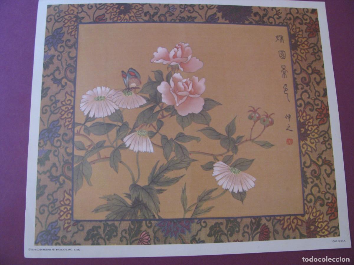 Arte: LAMINA DE CUNNINGHAM ART PRODUCTS, INC 1973. PINTURA ARTISTICA CHINA. 24X20 CM