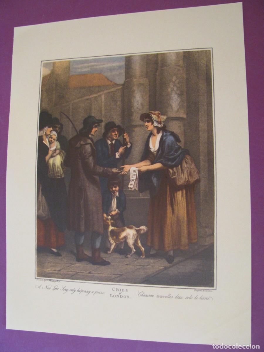 Arte: LAMINA DE FRANCIS WHEATLEY. SERIE CRIES OF LONDON. 23,5X17,5 CM