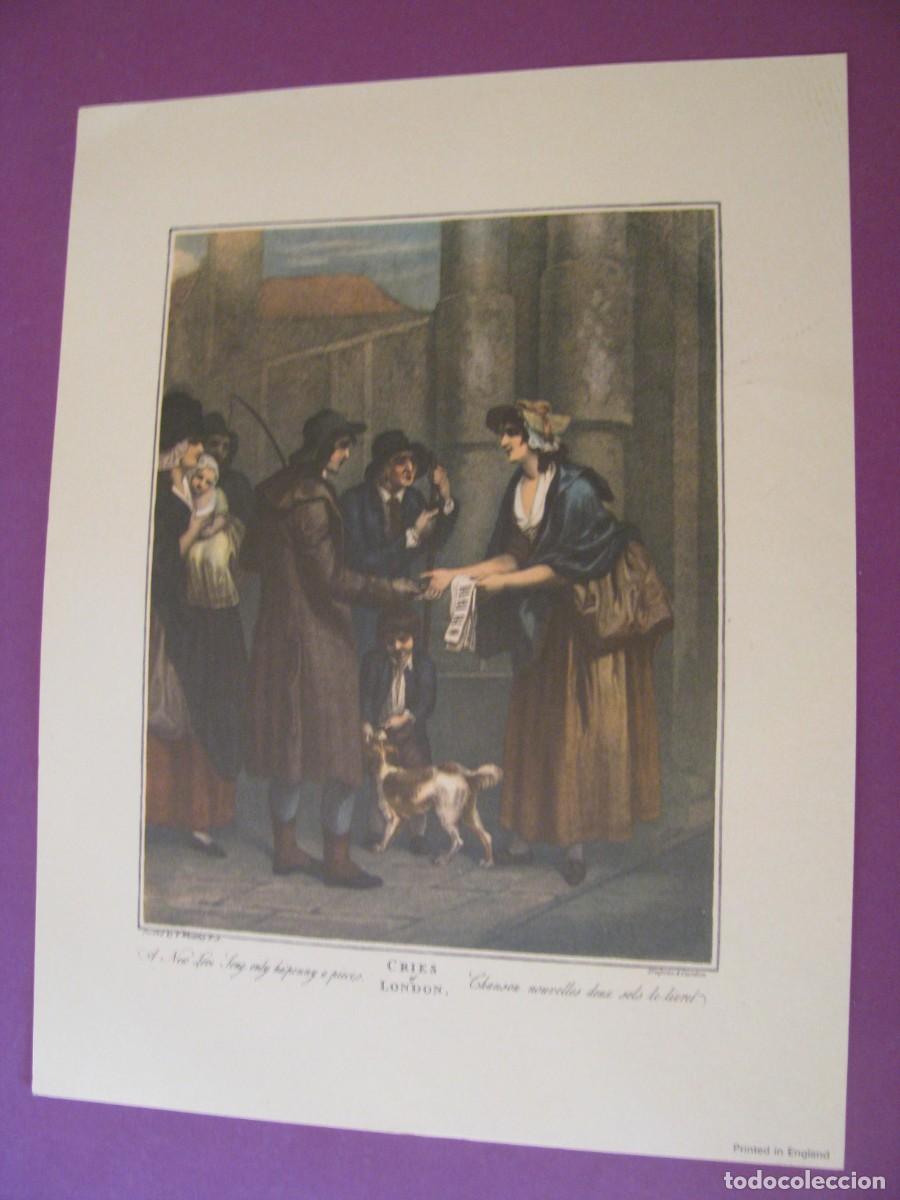 Arte: LAMINA DE FRANCIS WHEATLEY. SERIE CRIES OF LONDON. 23,5X17,5 CM