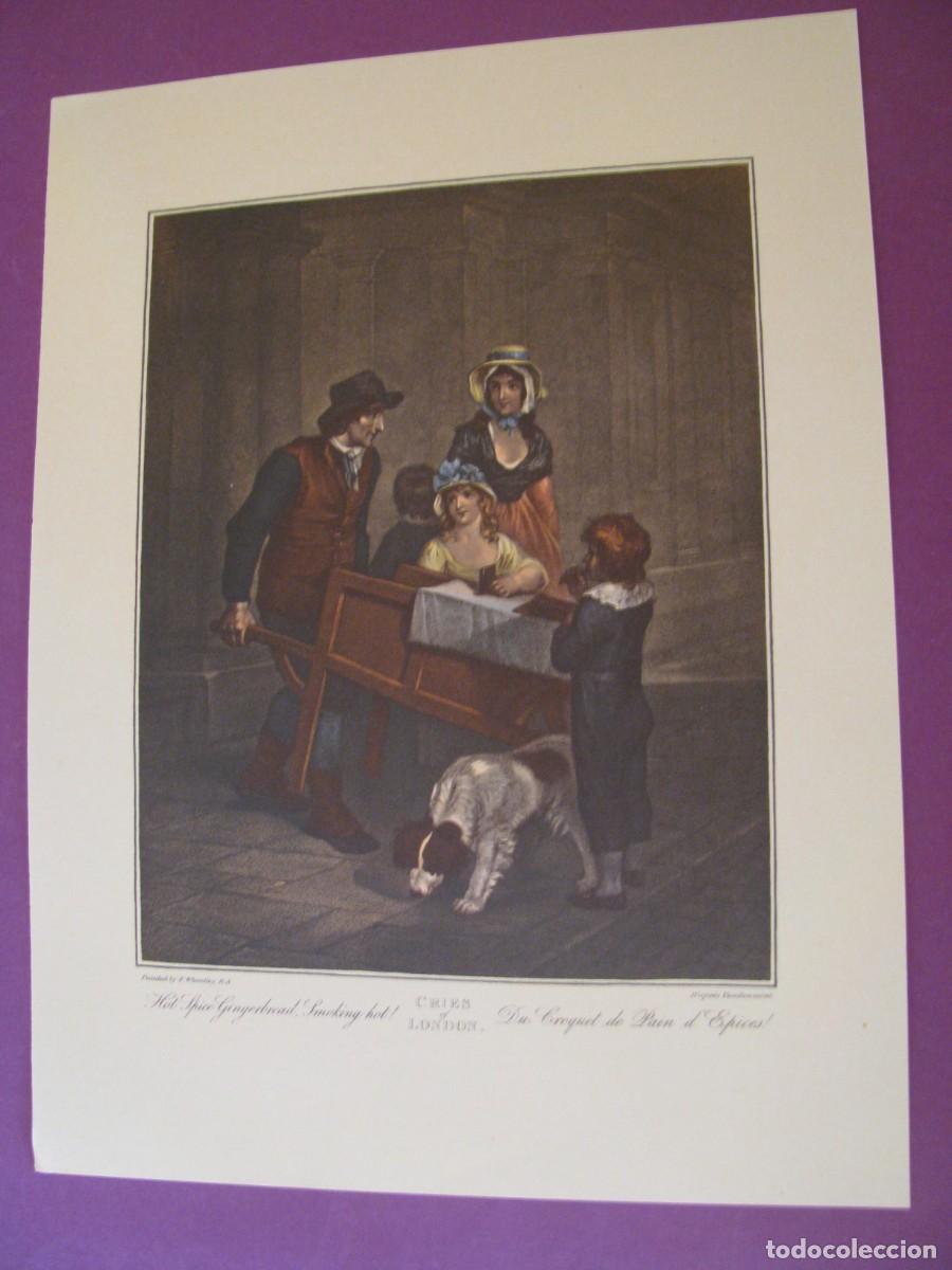 Arte: LAMINA DE FRANCIS WHEATLEY. SERIE CRIES OF LONDON. 23,5X17,5 CM