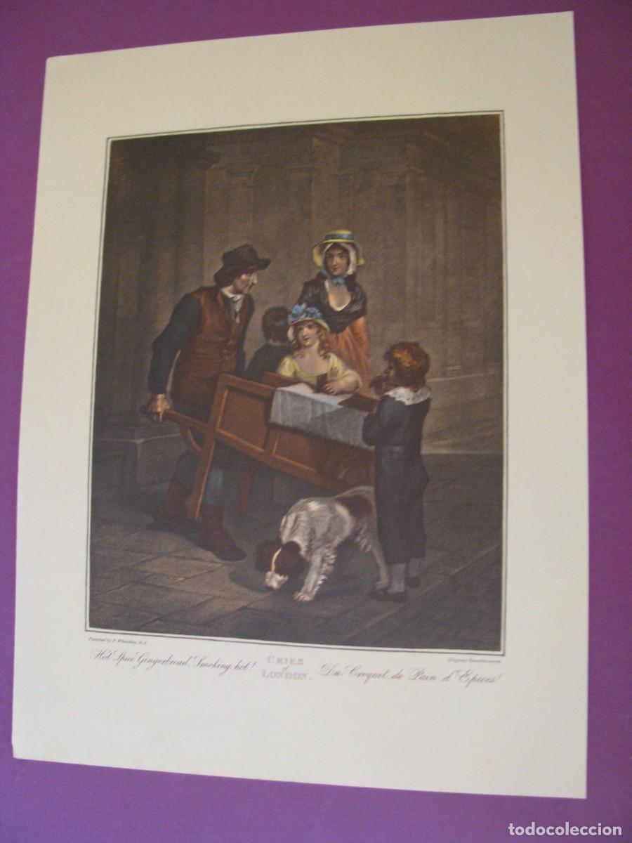 Arte: LAMINA DE FRANCIS WHEATLEY. SERIE CRIES OF LONDON. 23,5X17,5 CM