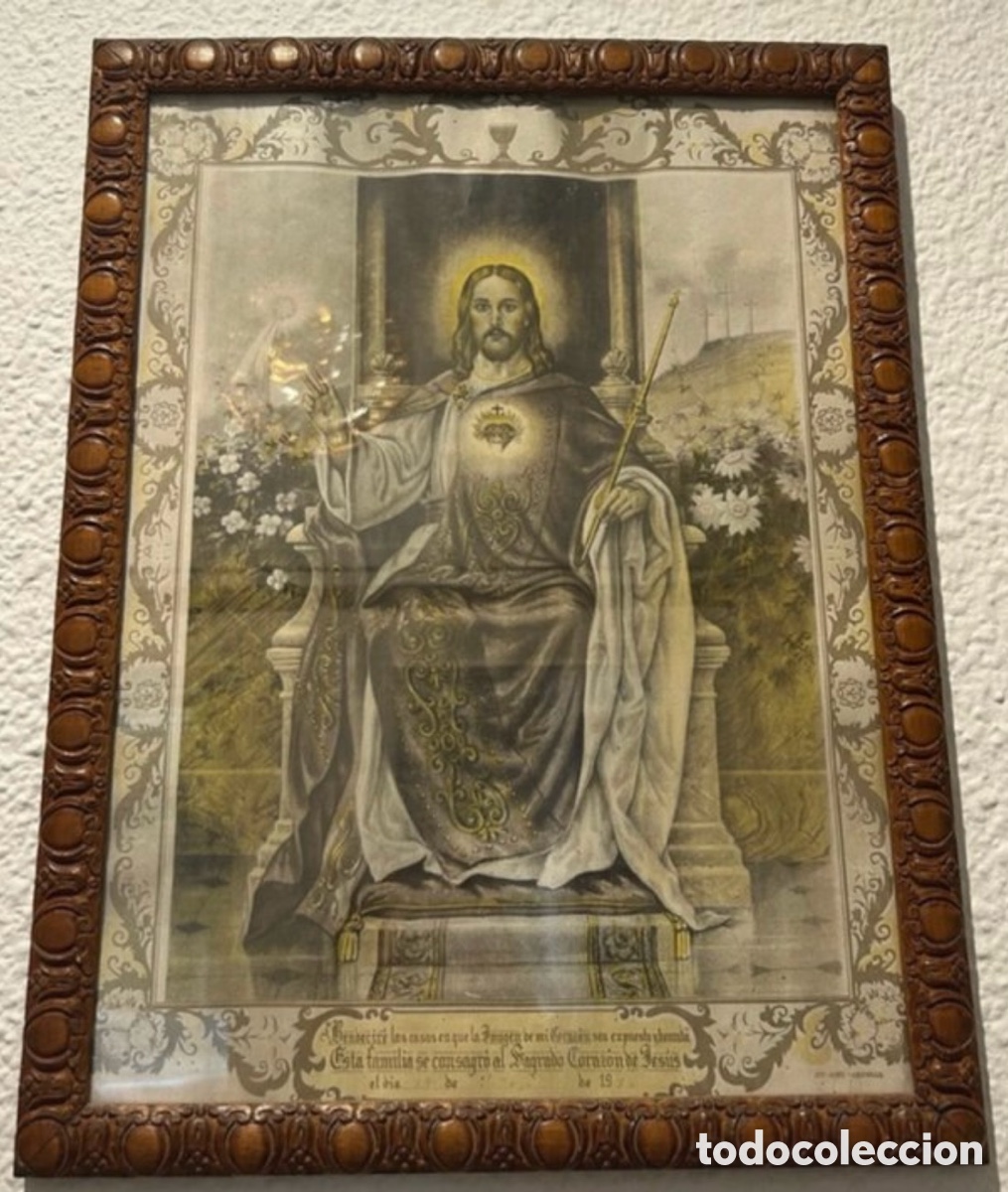 Arte: Cuadro Sagrado coraz&oacute;n de Jes&uacute;s - Foto 1