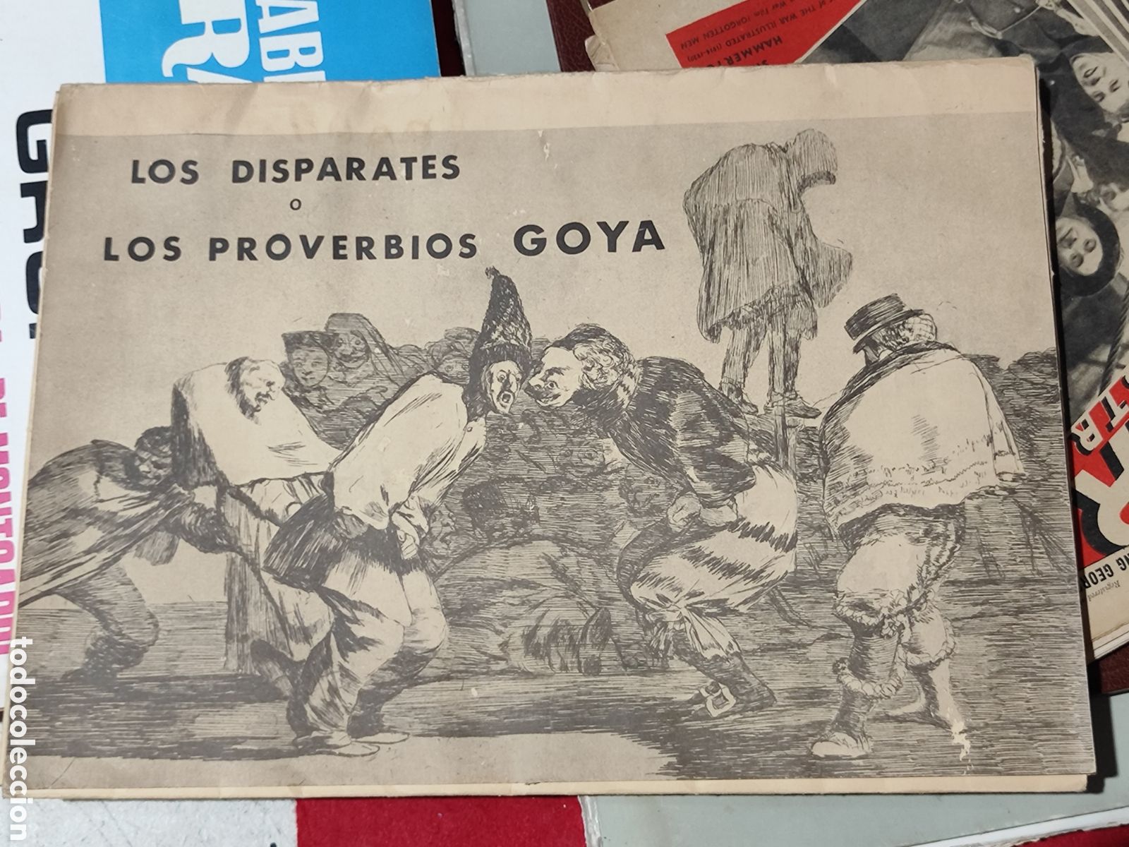 Arte: Carpeta de grabados de Francisco de Goya Los disparates o los proverbios de Goya 22 laminas facs&iacute;mil