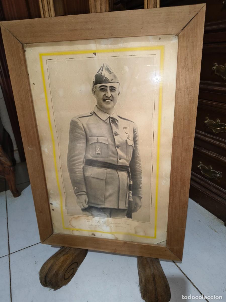 Arte: l&aacute;mina o grabado retrat&iacute;stico de Francisco Franco.39x56 cm