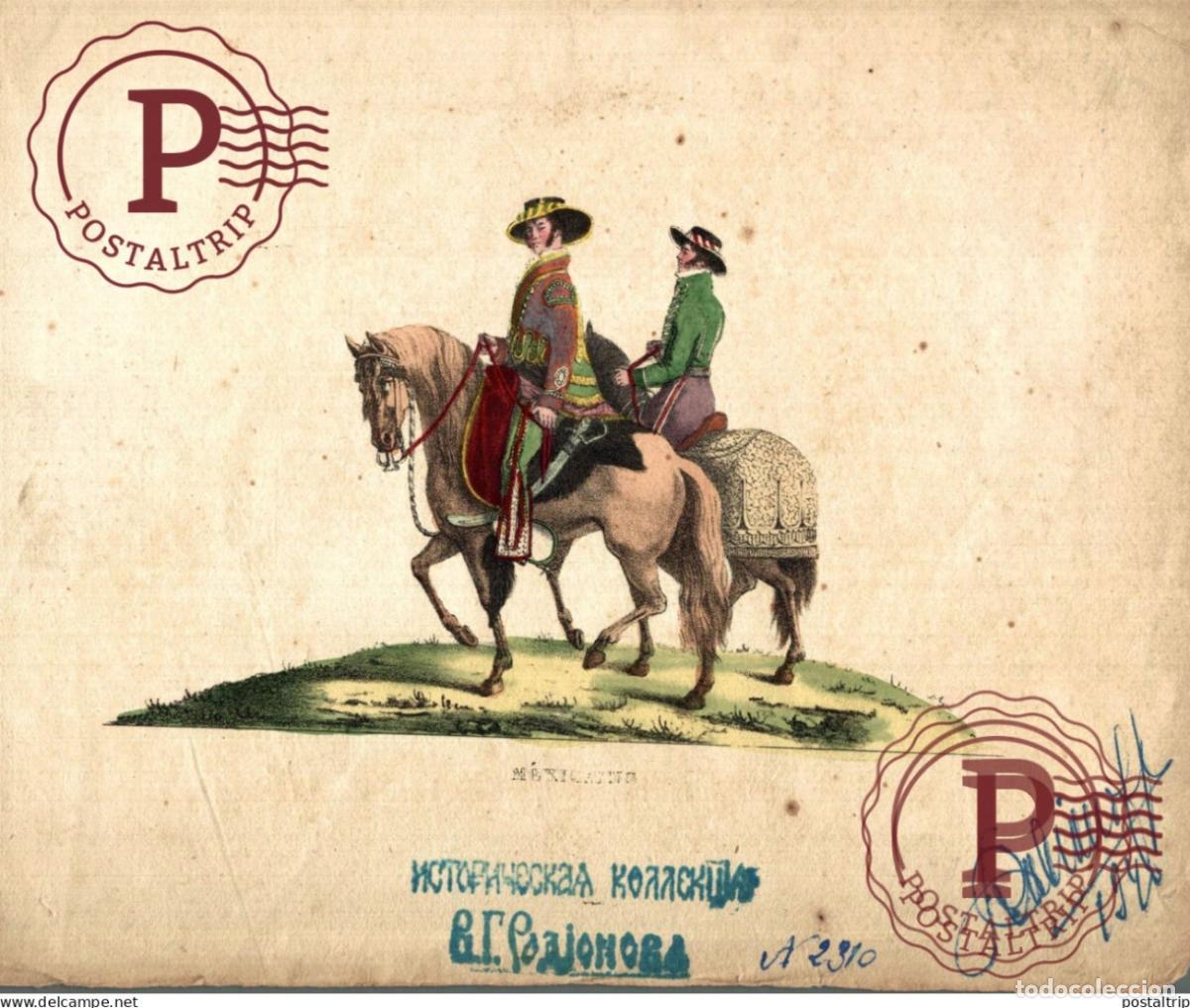 Arte: 1823 MEXIQUE IN MEXICAIN E MEXICAINS 26*20CM Trachten costumes ethnic