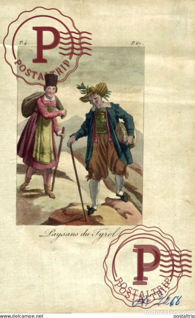 Arte: AUSTRIA PAYSANS DU TYROL TIROL OOSTENRIJK 20*12CM Trachten costumes ethnic