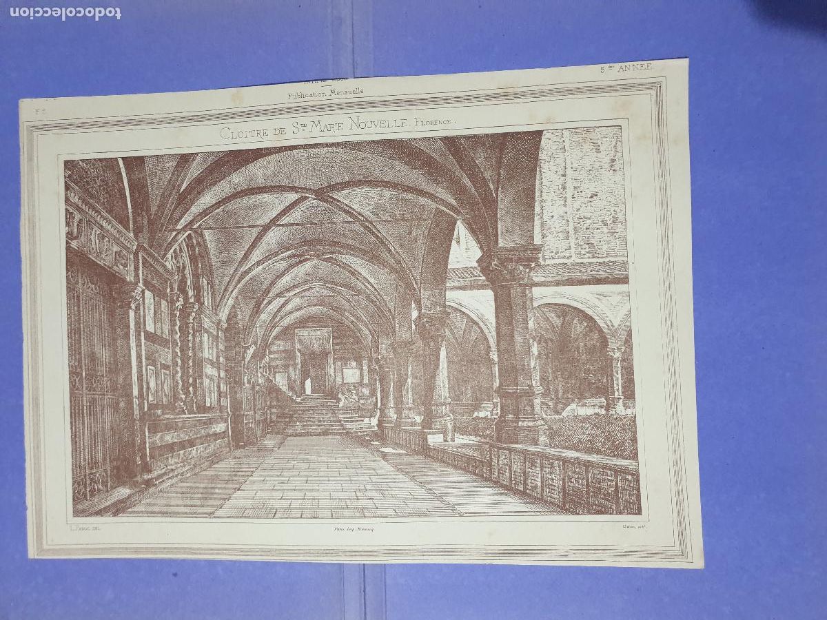 Arte: CROQUIS ARQUITECTONICO DE EPOCA.IMP.MONROC ,PARIS