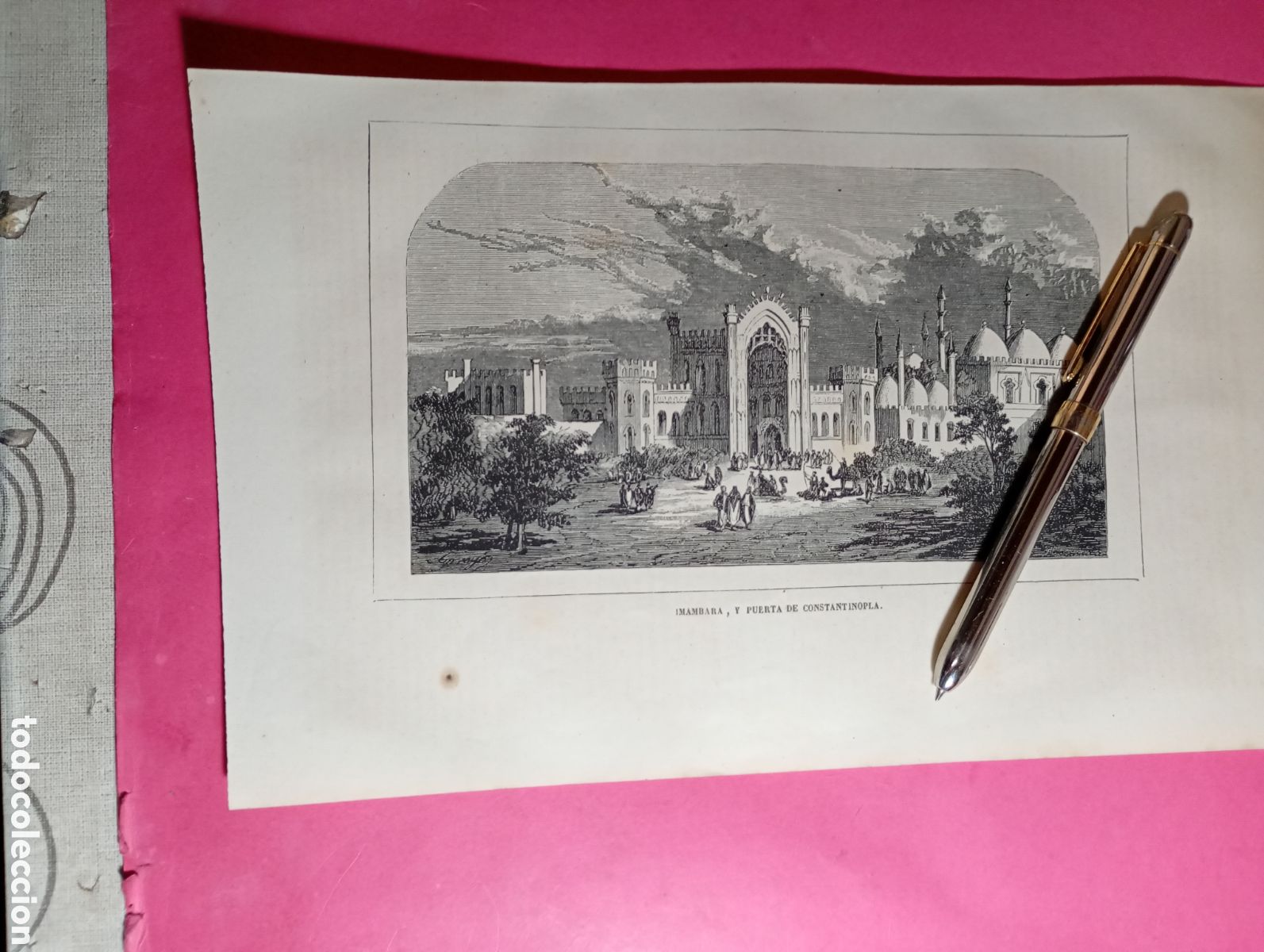 Arte: TURQUIA IMAMBARA Y PUERTA DE CONSTANTINOPLA LAMINA - B/N FIN XIX INICIO XX