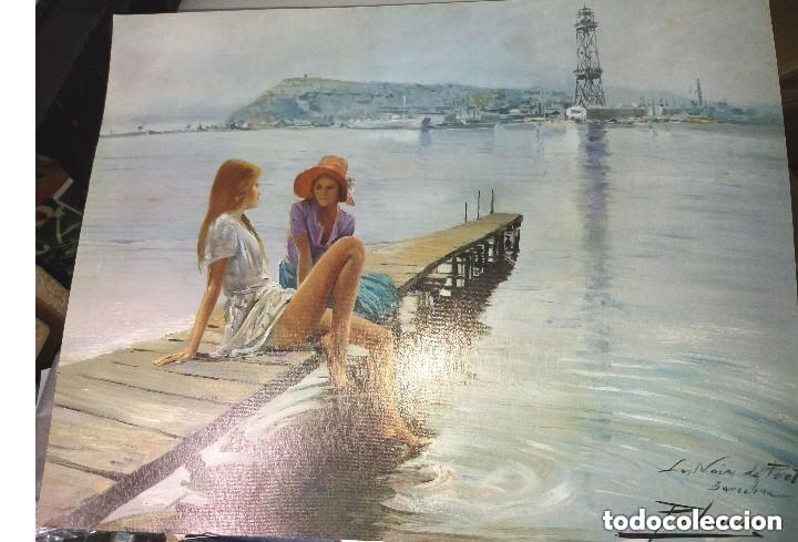 Arte: L&Aacute;MINA PALMERO - LA NOIA DEL PORT ( BARCELONA ) - 40 X 30 cm