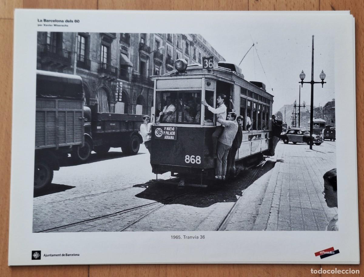 Arte: LAMINA DE XAVIER MISERACHS -LA BARCELONA DELS 60 - 1965 EL TRANVIA 36 - NUEVA