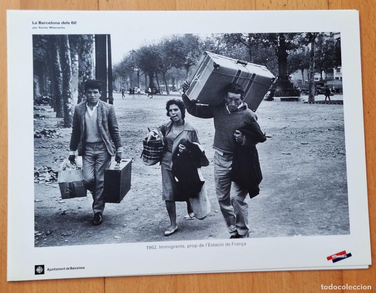 Arte: LAMINA DE XAVIER MISERACHS -LA BARCELONA DELS 60 - 1962 IMMIGRANTS PROP LA EST. DE FRANCA - NUEVA