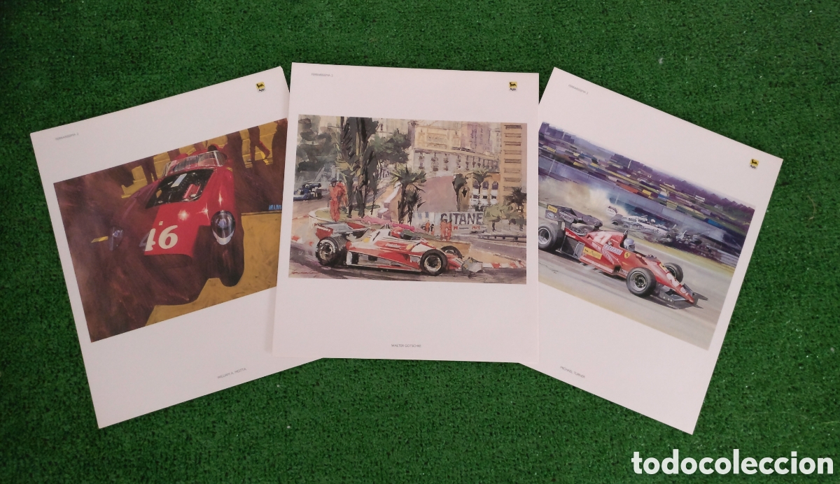 Arte: 3 L&aacute;minas de ilustraci&oacute;n de Ferrari por Ferrarisima.
