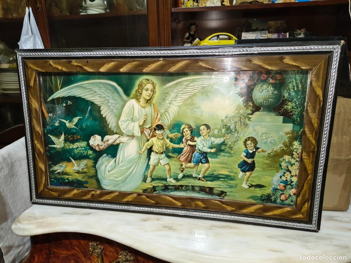Arte: Cuadro Lamina Antigua Religiosa. Medidas 69x38 cm..