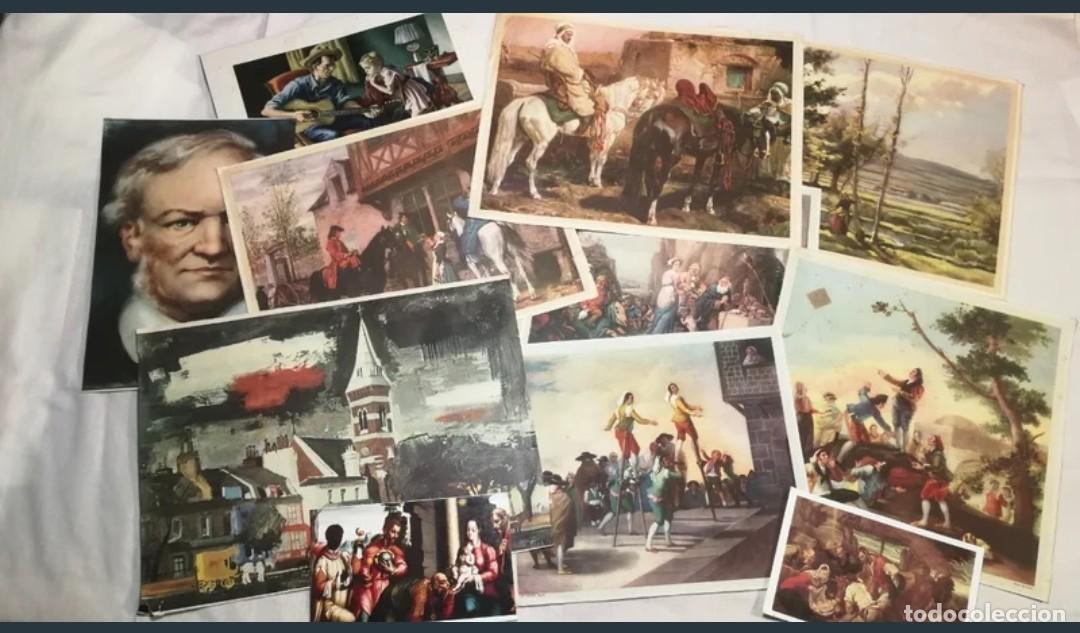 Kunst: Lote de 11 L&aacute;minas antiguas o litograf&iacute;as ilustraciones variadas, reproducciones del Museo del Prado