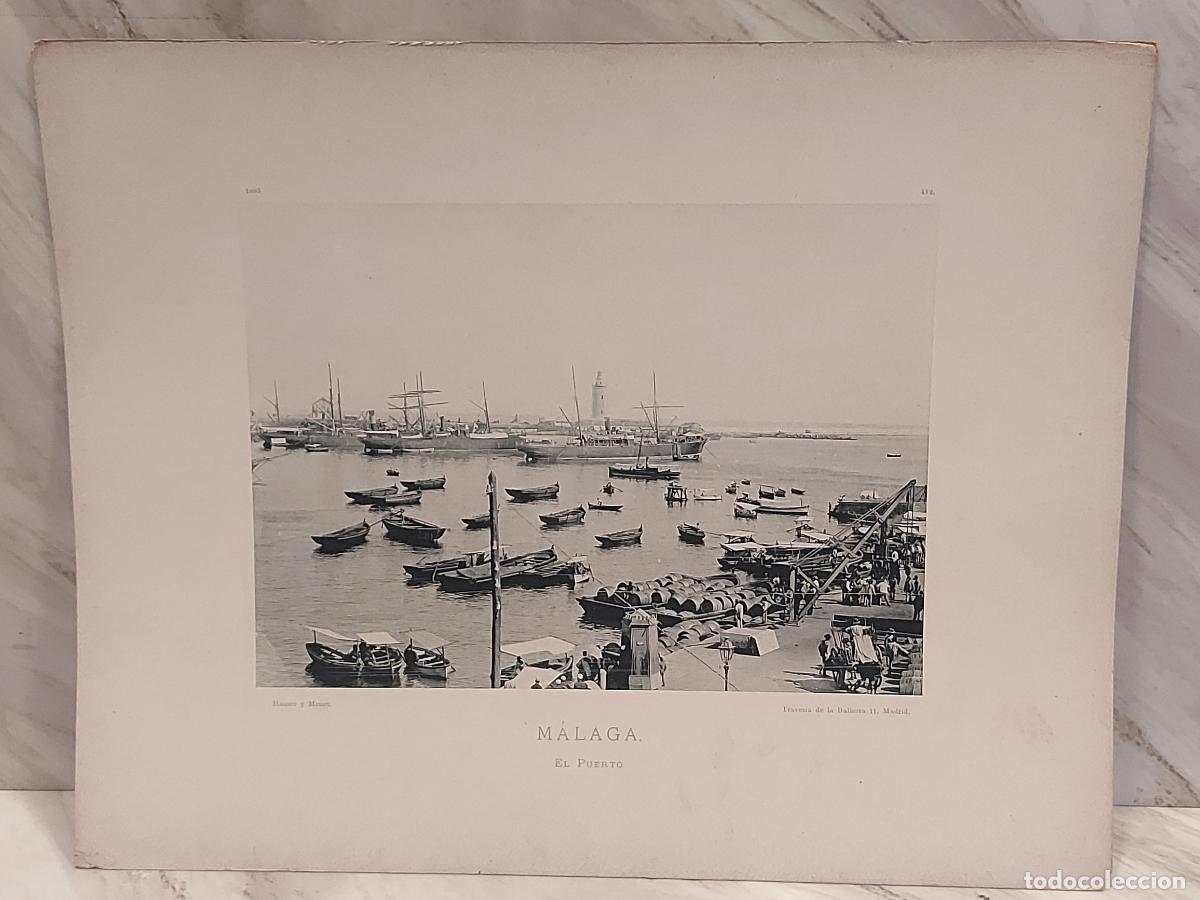 Arte: 1893 | M&Aacute;LAGA | EL PUERTO | ESPA&Ntilde;A ILUSTRADA N.&ordm; 412 | HAUSER Y MENET | FOTOTIPIA