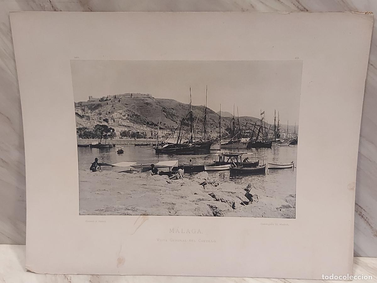 Arte: 1891 | M&Aacute;LAGA | VISTA DEL CASTILLO | ESPA&Ntilde;A ILUSTRADA N.&ordm; 411 | HAUSER Y MENET | FOTOTIPIA