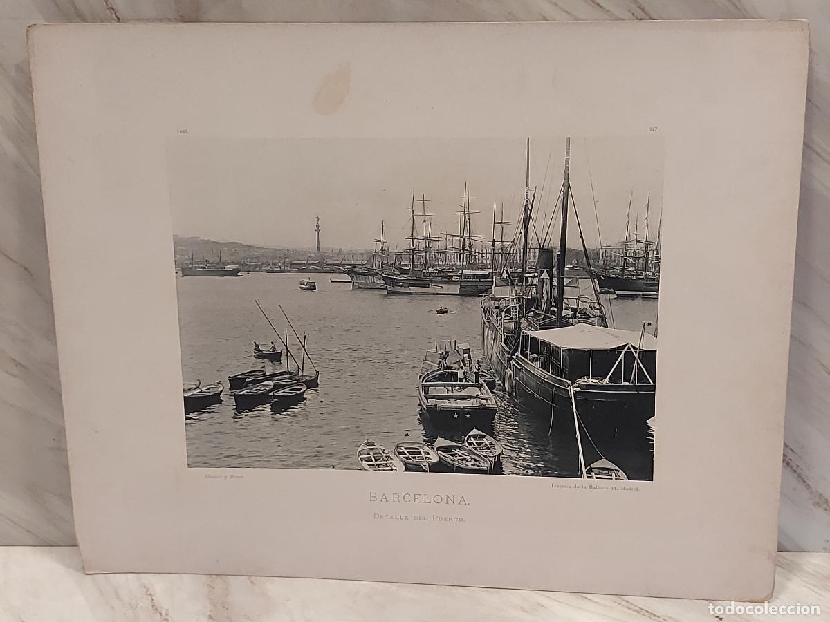 Arte: 1893 | BARCELONA | DETALLE DEL PUERTO | L&Aacute;MINA N.&ordm; 277 | HAUSER Y MENET | FOTOTIPIA