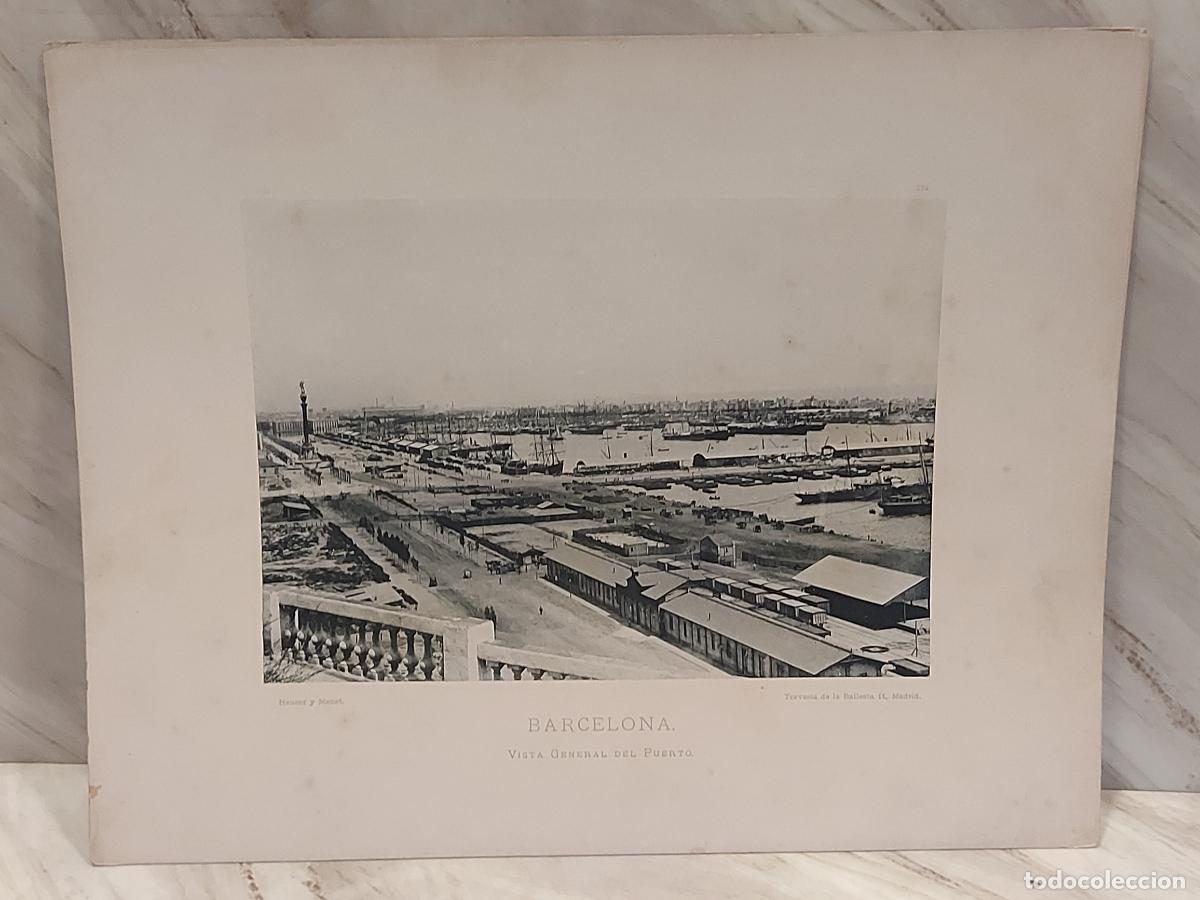 Arte: 1892 | BARCELONA | VISTA GENERAL DEL PUERTO | L&Aacute;MINA N.&ordm; 274 | HAUSER Y MENET | FOTOTIPIA