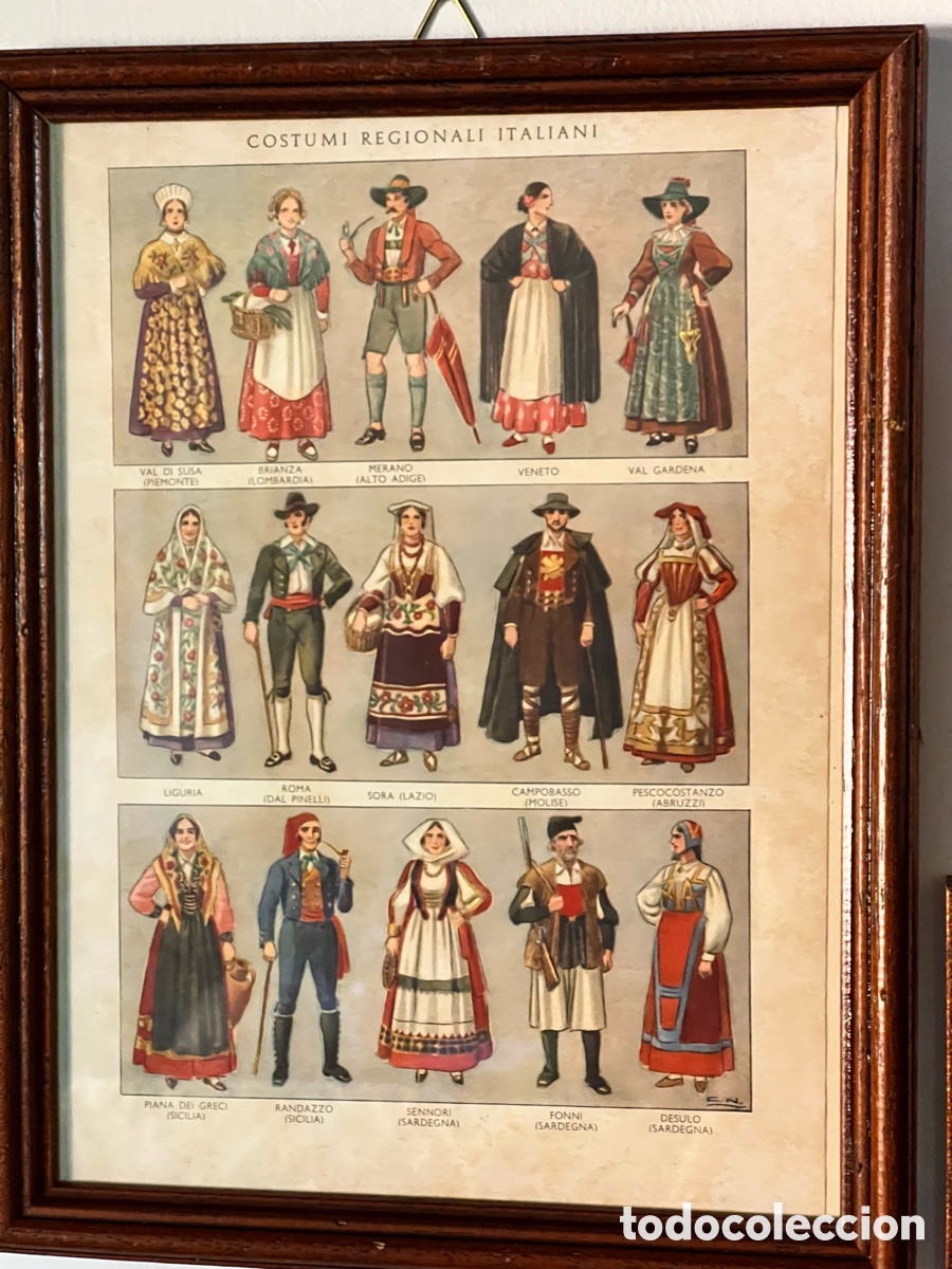 Arte: 20x25 due quadri originali costumi regioni Italia