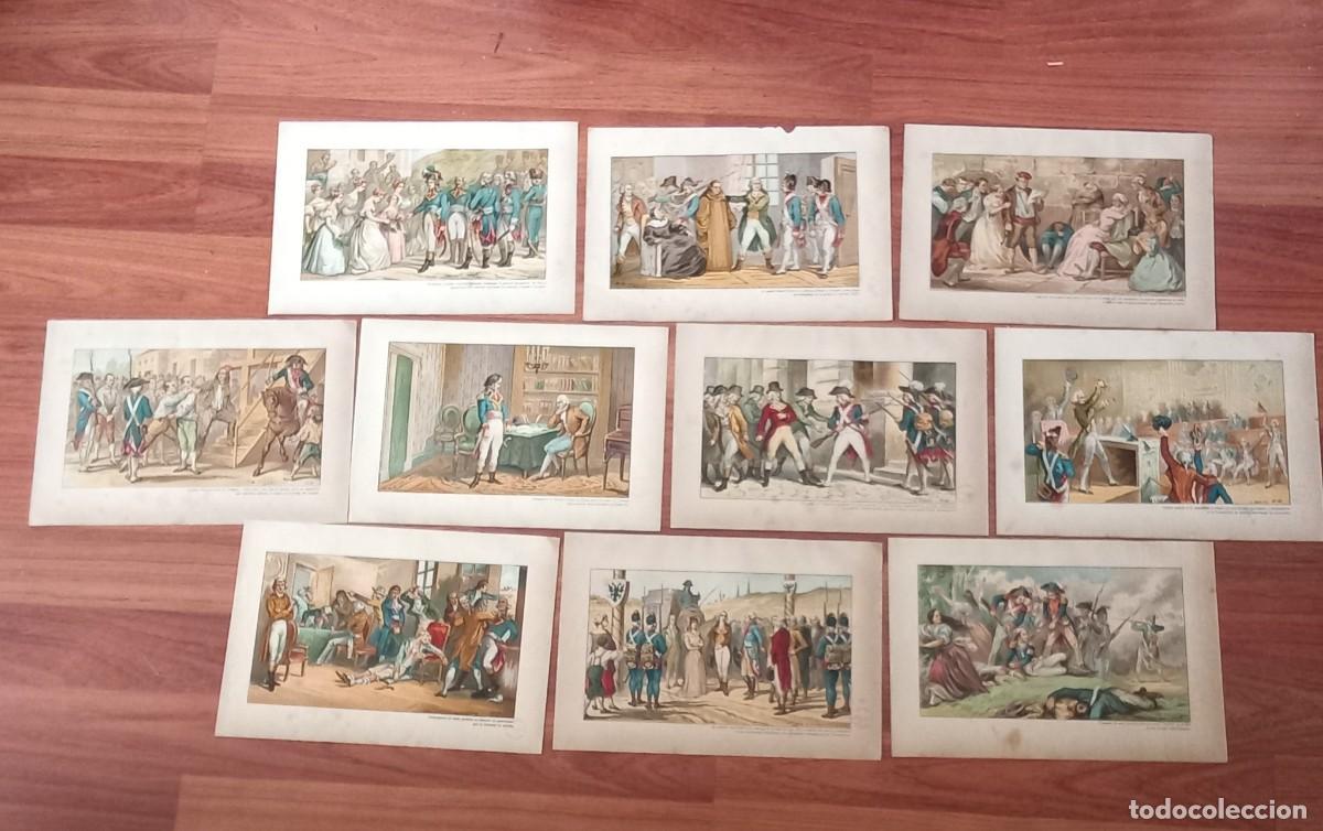 Arte: 10 LAMINAS ANTIGUAS DE LA REVOLUCION FRANCESA. Con anagrama de editores A. Virgili.