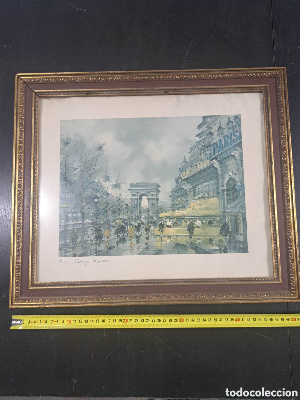 Arte: Jml Cuadro lamina enmarcada Paris Champs Elisees