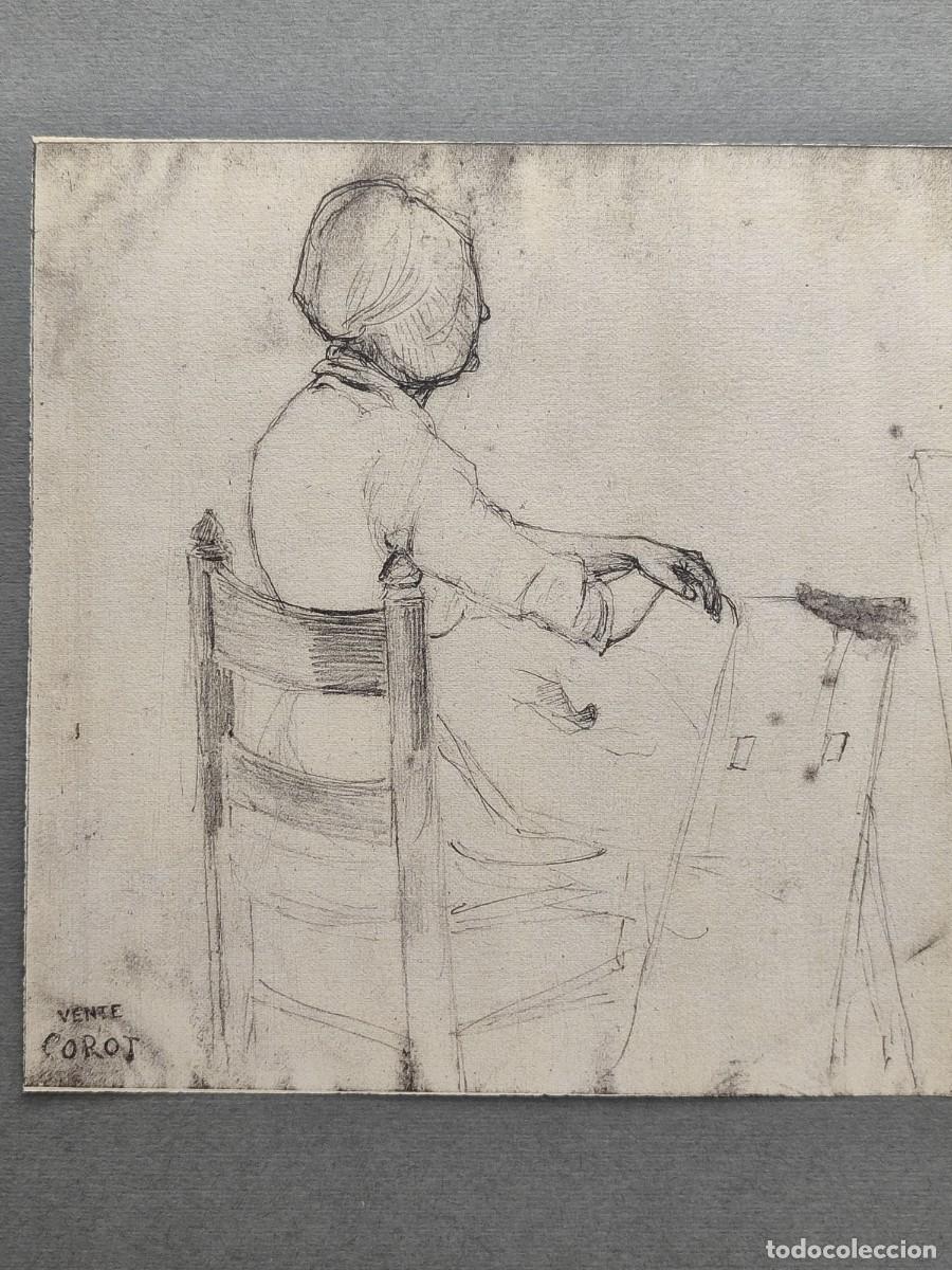 Arte: Mujer sentada . Trente deux dessins de Camille COROT 1974.