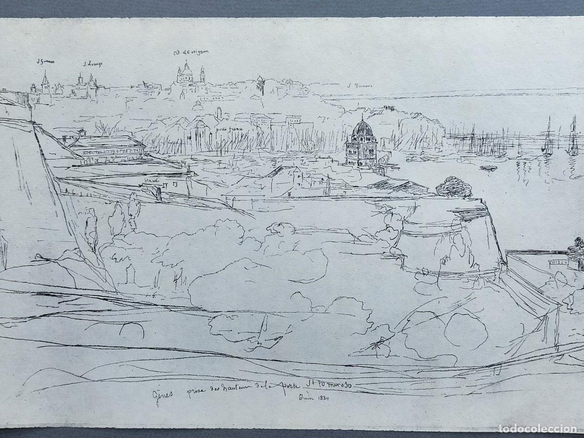 Arte: Genova desde la Puerta San tomaso. Trente deux dessins de Camille Corot 1974.