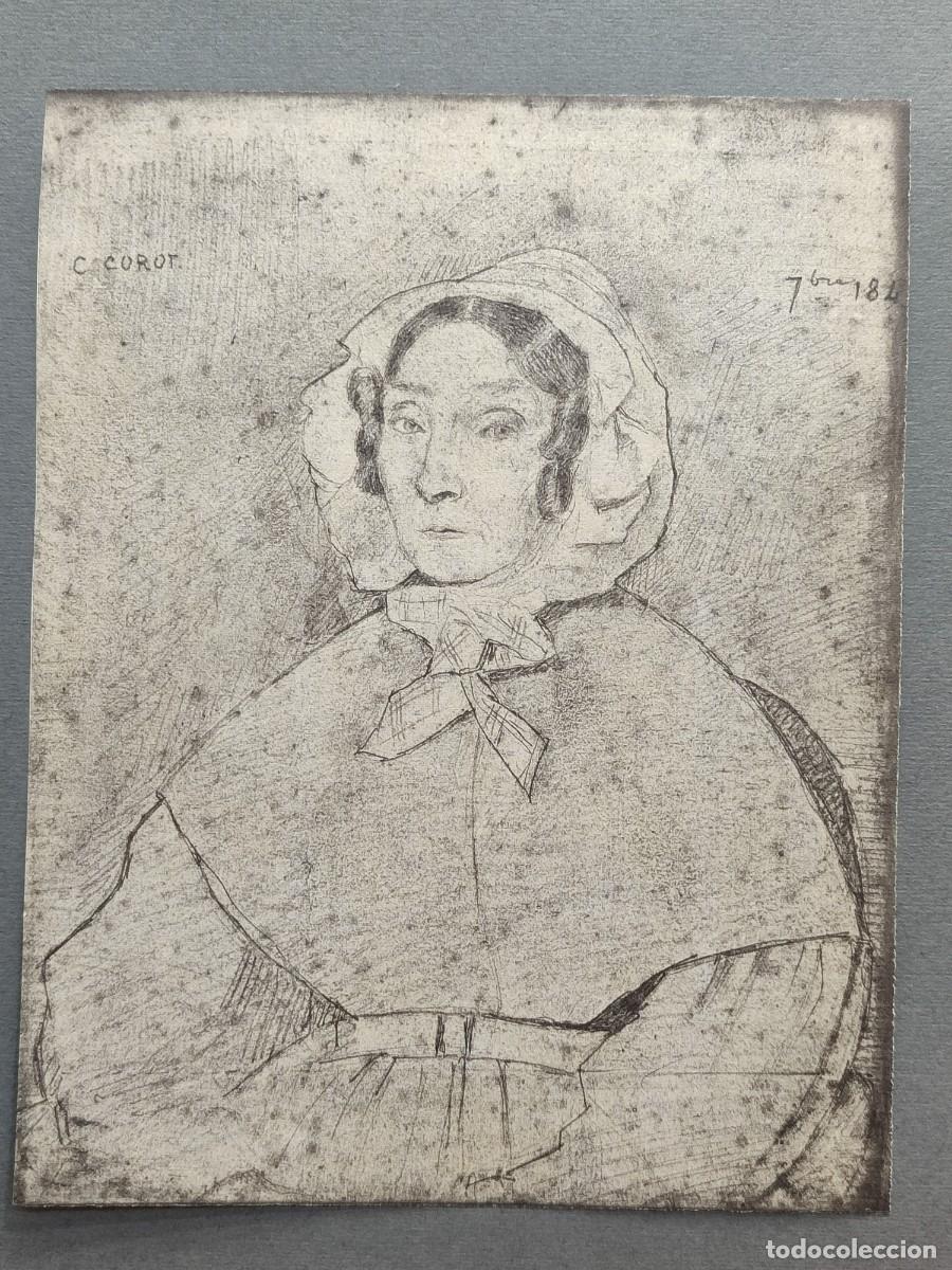Arte: Retrato Madame Dubouchet. Trente deux dessins de Camille Corot - Leon Marotte 1974.