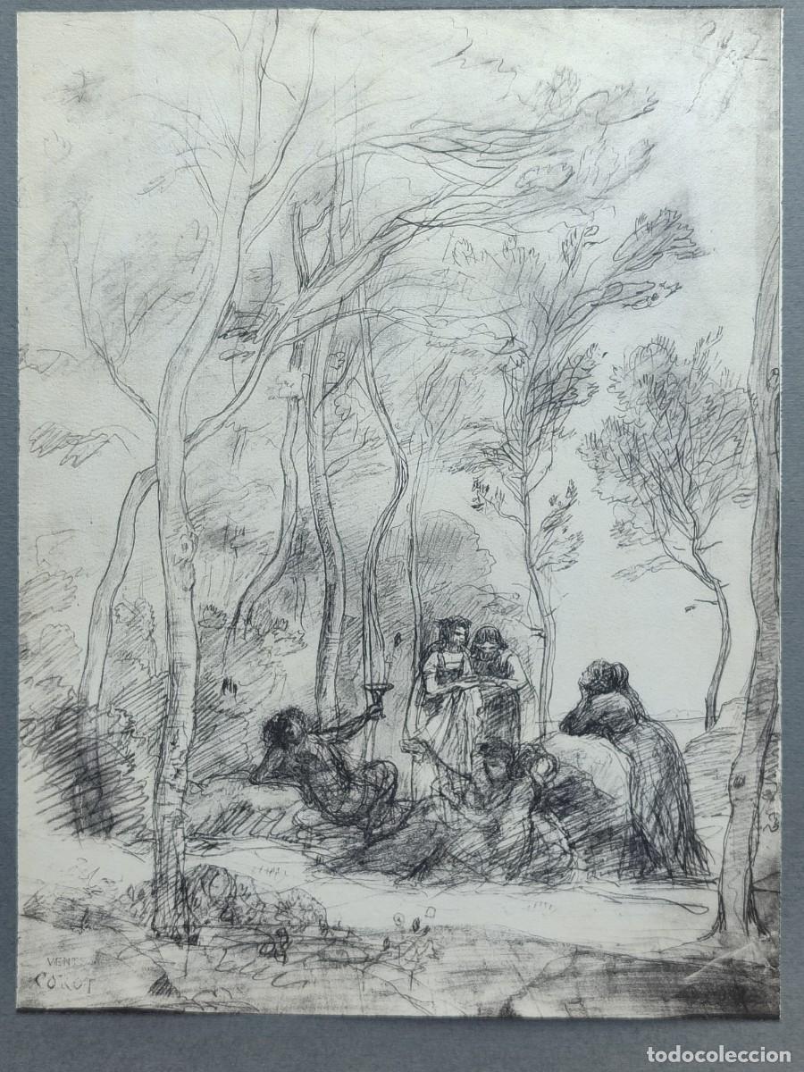 Arte: Las musas bajo los arboles. Trente deux dessins de Camille Corot - Leon Marotte 1974.