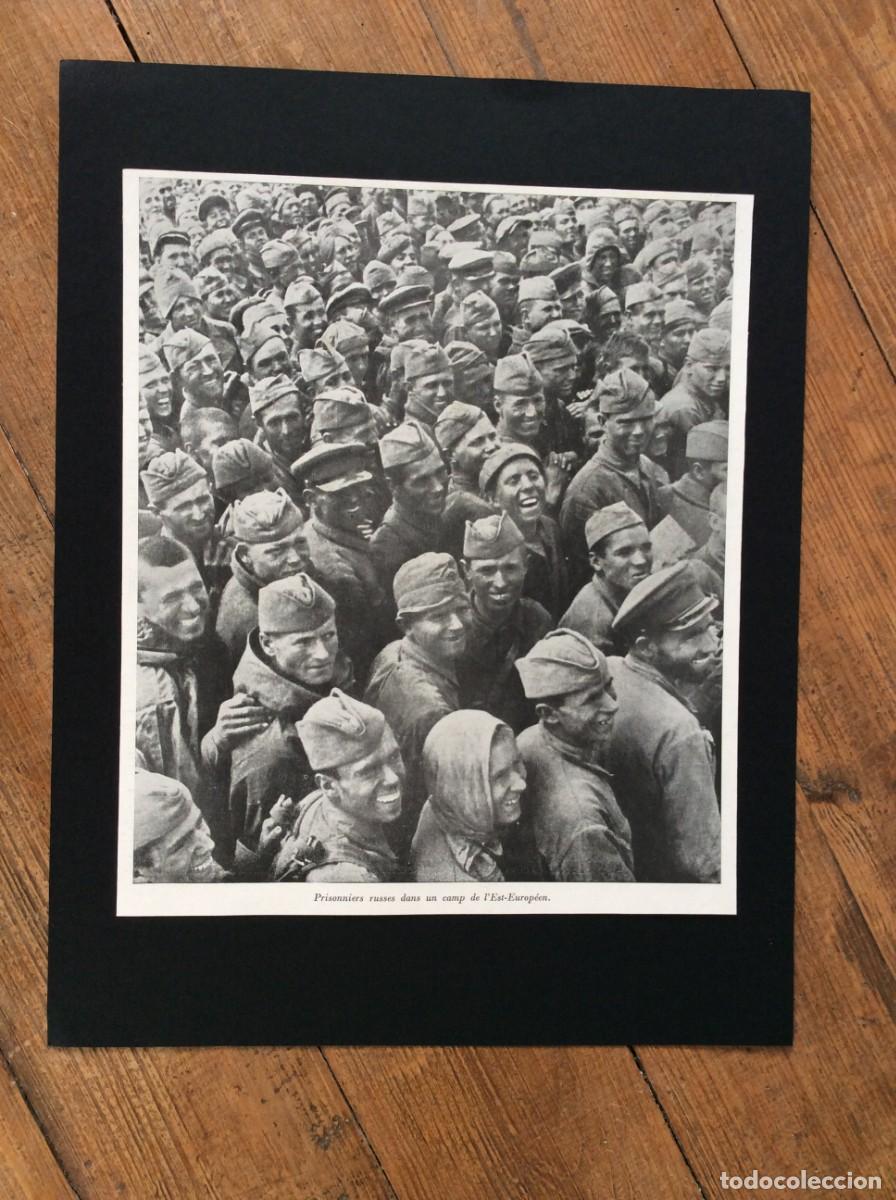Arte: Estampa fotogr&aacute;fica original ( 1941 )- Prisioneiros Russos na Frente Oriental