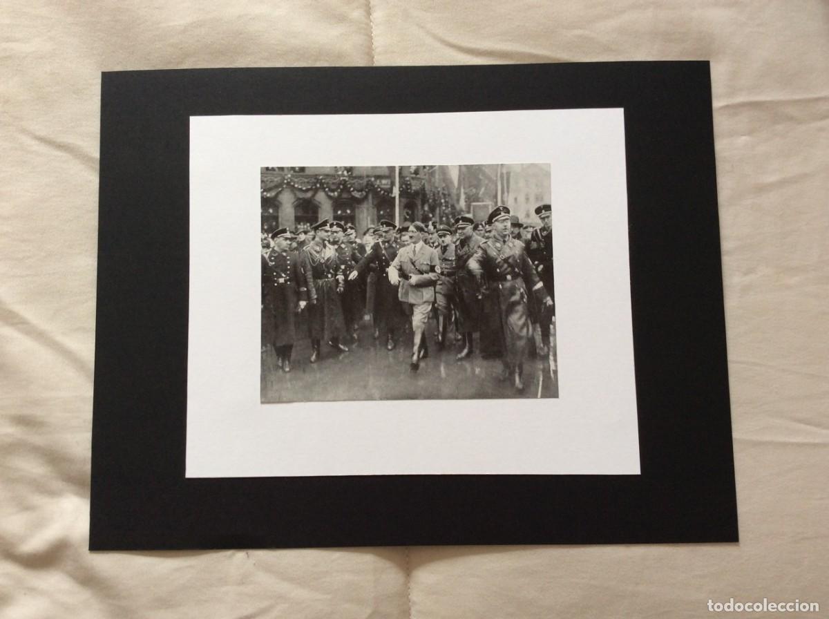 Arte: Estampa fotogr. hist&oacute;rica Original (1935) - Visita de Hitler a Saarbr&uuml;cken (Sarre)