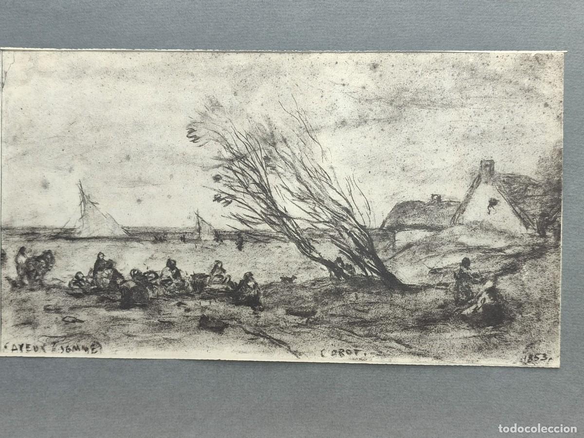 Arte: Recuerdo de la huelga de Cayeux. Trente deux dessins de Camille Corot - Leon Marotte 1974.