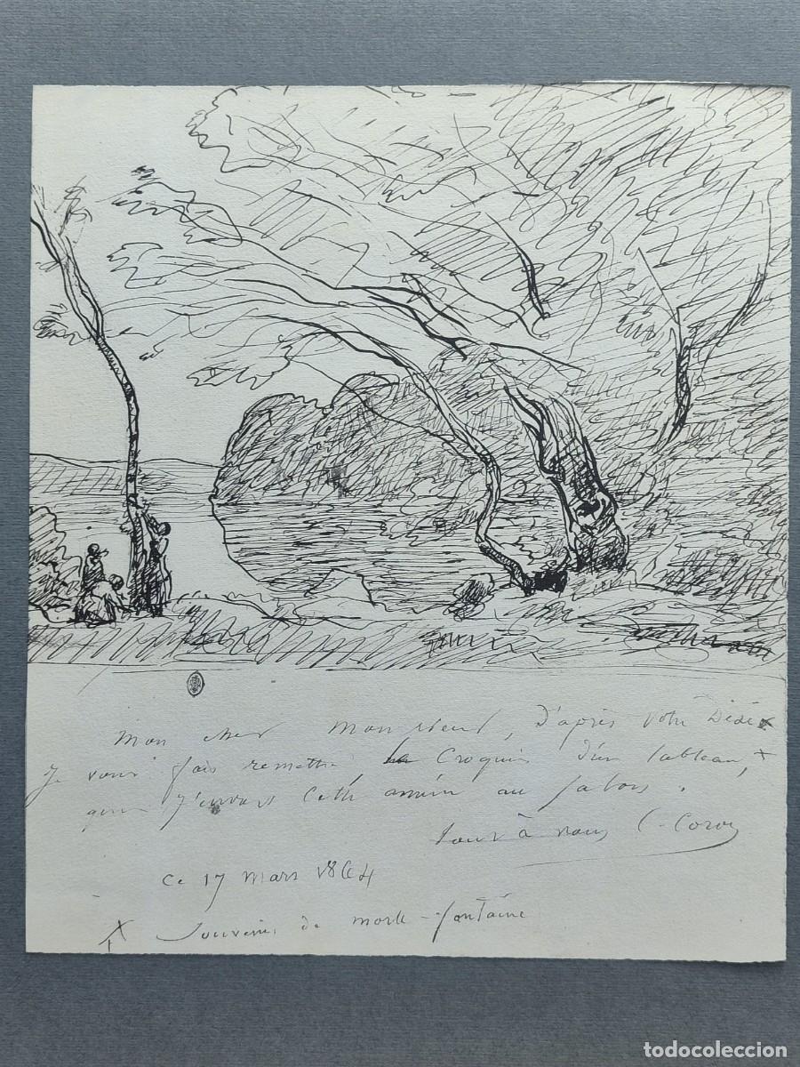 Arte: Recuerdo de Mortefontaine. Trente deux dessins de Camille Corot - Leon Marotte 1974.