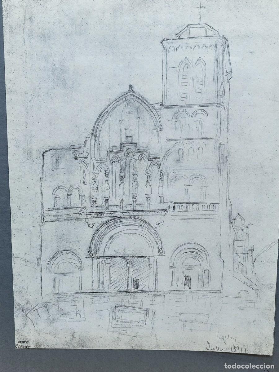 Arte: Basilica de Vezelay. Trente deux dessins de Camille Corot - Leon Marotte 1974.