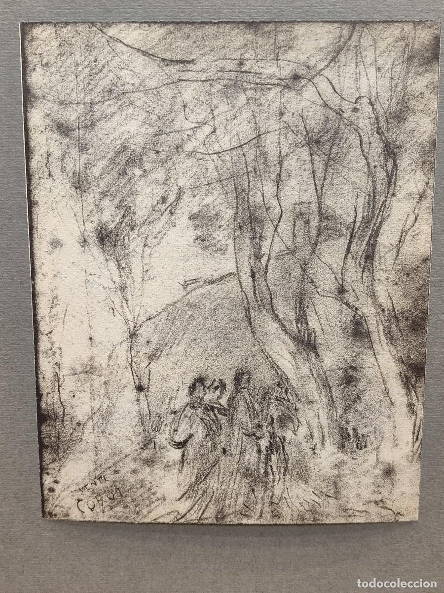 Arte: Boceto de un cuadro. Trente deux dessins de Camille Corot - Leon Marotte 1974.