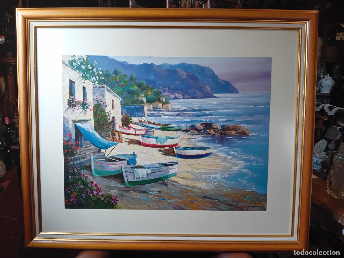 Arte: Puerto marino, PasaggioIII, firmado B.Gianola