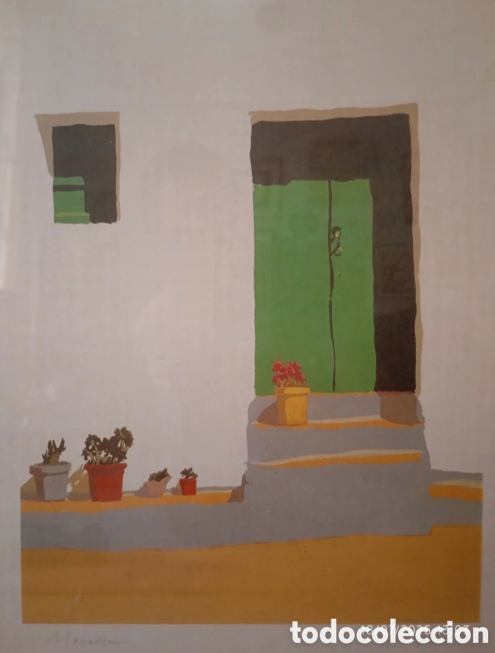 Arte: Framed Print of 'Entrance to a Menorcan village house