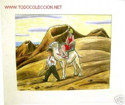Arte: JAVIER DE JUAN. LITOGRAFIA. FIRE MOUNTAIN - Foto 1