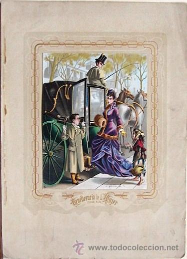 Arte: 2046.- Litografia 13X18. BENEFICENCIA DE LA MUJER (CLASE ALTA)