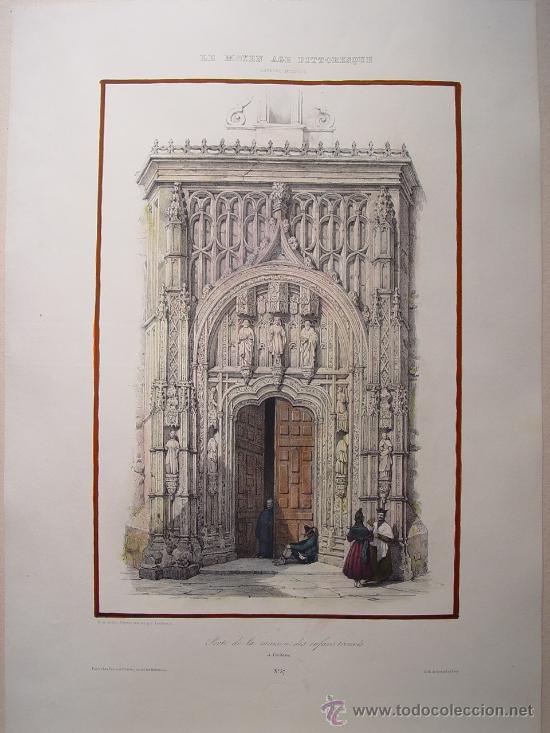 Kunst: C&oacute;rdoba, portada del Hospital de San Sebasti&aacute;n - Litograf&iacute;a Asselineau