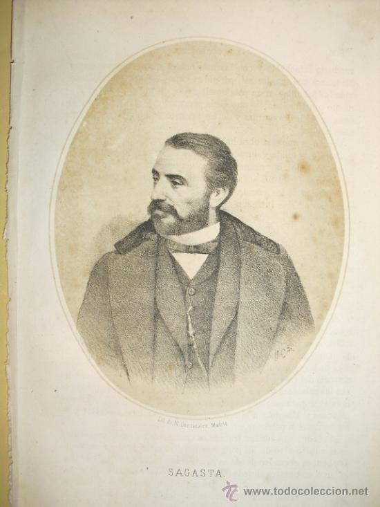 Arte: 1870 LITOGRAFIA DE SAGASTA - Foto 1