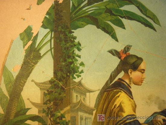Arte: LITOGRAFIA CHINA DE FINALES DEL XIX - Foto 3