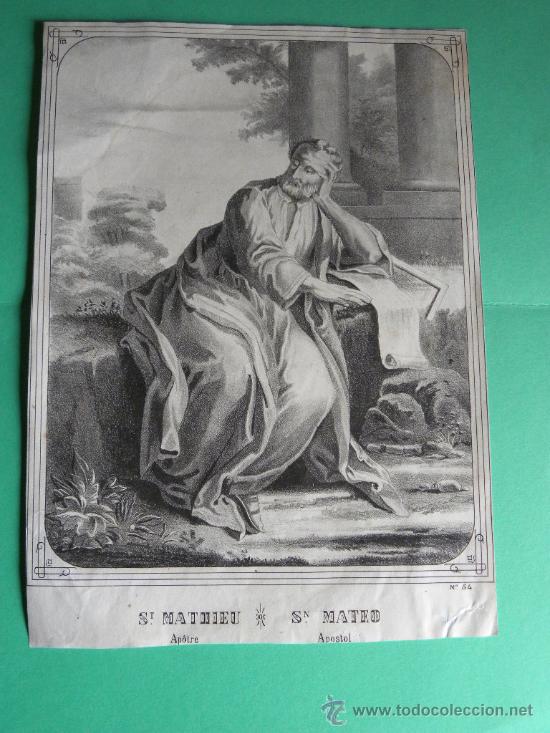 Arte: Litografia francesa Sainte Mathieu San Mateo Pric. S,XX